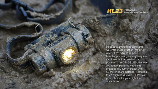 Čelovka Fenix HL23 oranžovo-čierna (150lm)