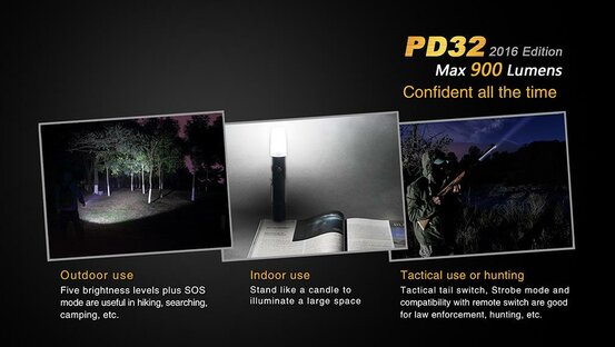 Taktická baterka Fenix PD32 X-PL (900lm)