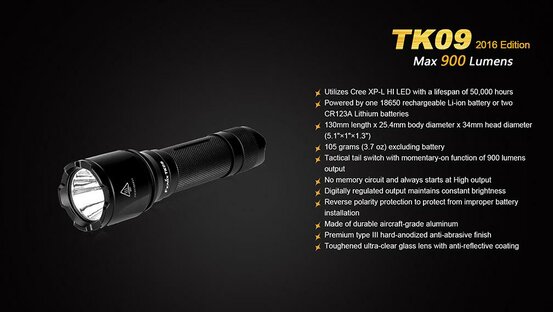 Taktická baterka Fenix TK09 XP-L