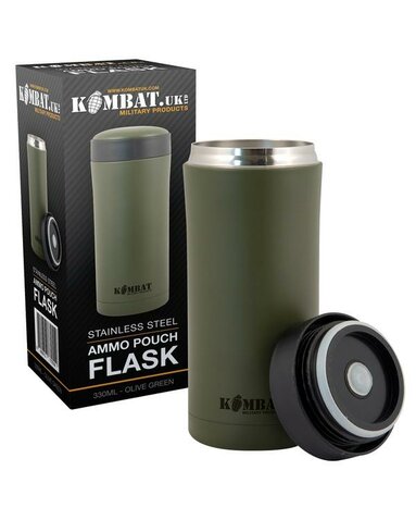 Nerezová fľaša na vodu Ammo Flask Kombat UK olive