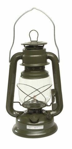 Petrolejová lampa 28 cm zelená