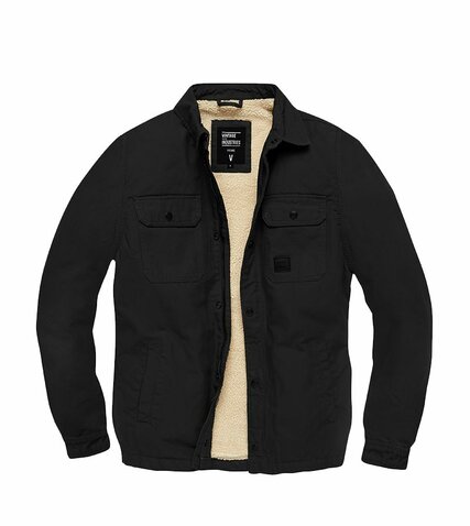 Bunda Vintage Industries Dean Sherpa čierna