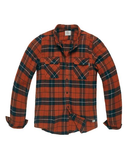 Flanelová košeľa Vintage Industries Sem Orange Che
