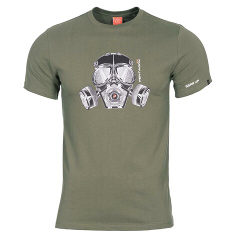 Tričko Pentagon Gas-Mask olive