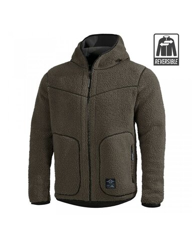 Bunda Pentagon Ianos 2v1 Sherpa fleece RAL7013 / čierna