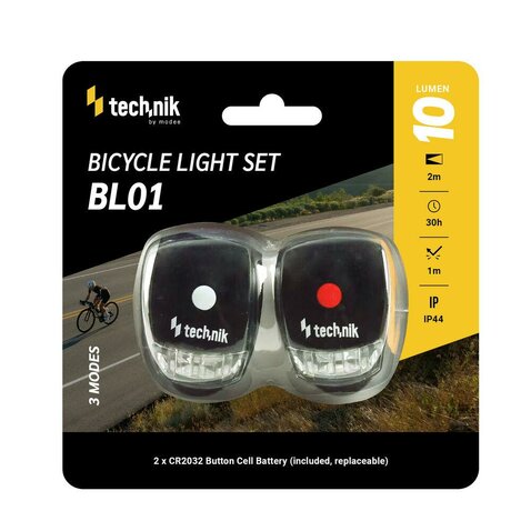 Sada silikónových svetiel na bicykel Technik (10 lm)