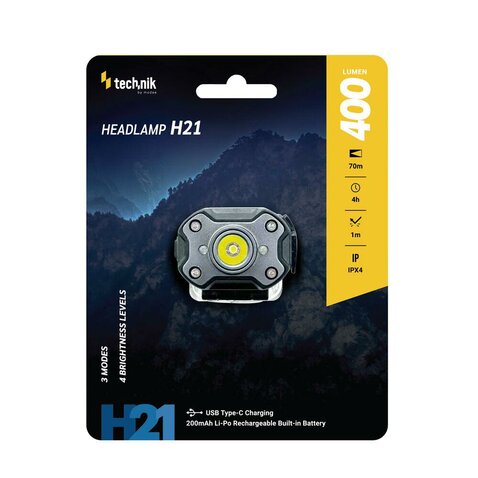 Čelovka Technik nabíjateľná H21 (400lm)