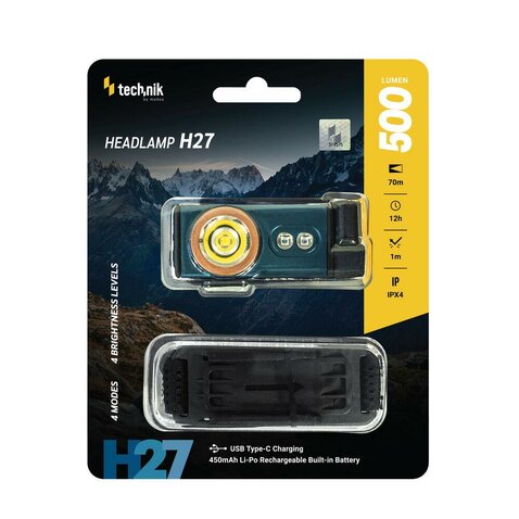 Čelovka Technik nabíjateľná H27 (500lm)