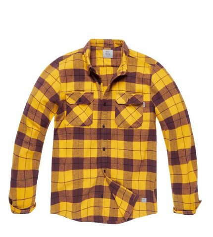 Flanelová košeľa Vintage Industries Sem Yellow Che