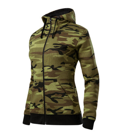 Mikina Camo Zipper dámska CZ green camo