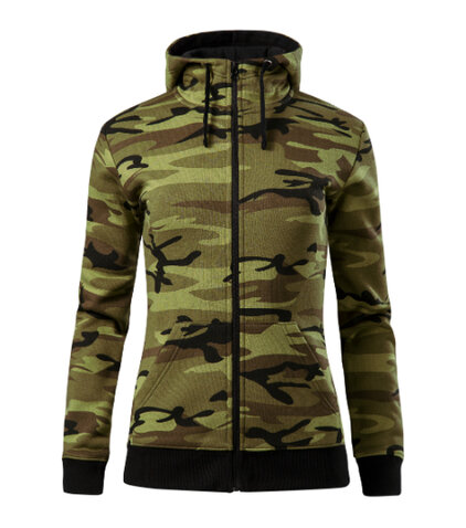 Mikina Camo Zipper dámska CZ green camo