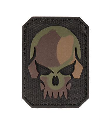 Nášivka na suchý zips - patch Skull 3D camo