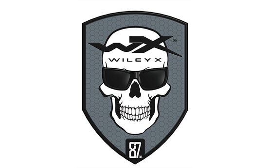 Patch WX Skull Glasses Grey