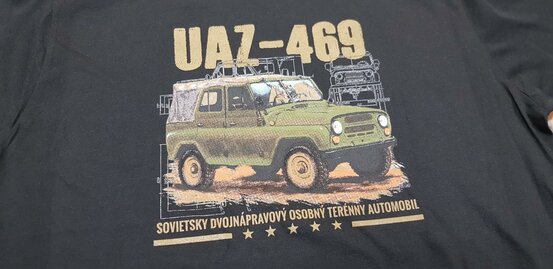 Tričko UAZ-469 čierne