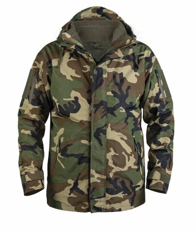 Bunda Mil-Tec s flísovou vložkou GEN III woodland