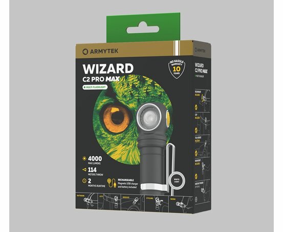 Čelovka 2v1 Armytek Wizard C2 Pro Max Magnet USB (