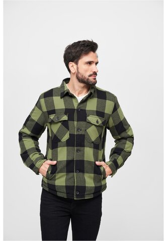 Bunda Brandit Lumberjacket zelená/čierna