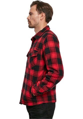 Bunda Brandit Lumberjacket červená/čierna