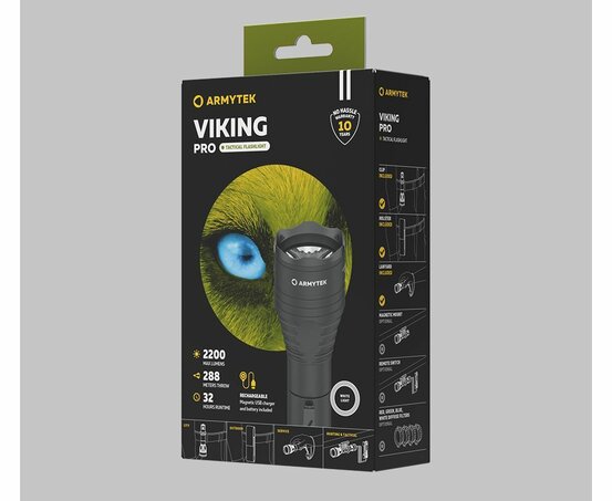 Taktická baterka Armytek Viking Pro Magnet USB (22