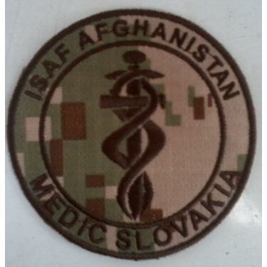 Nášivka ISAF Afghanistán MEDIC vz. 2007 púšť