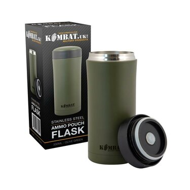 Nerezová fľaša na vodu Ammo Flask Kombat UK olive
