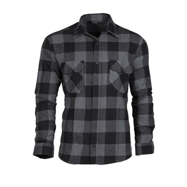 Flanelová košeľa Mil-Tec sivo-čierna