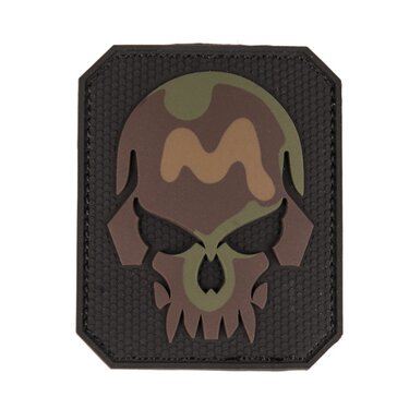 Nášivka na suchý zips - patch Skull 3D Camo veľká