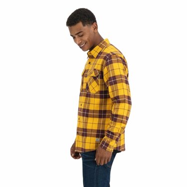 Flanelová košeľa Vintage Industries Sem Yellow Che