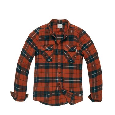 Flanelová košeľa Vintage Industries Sem Orange Che