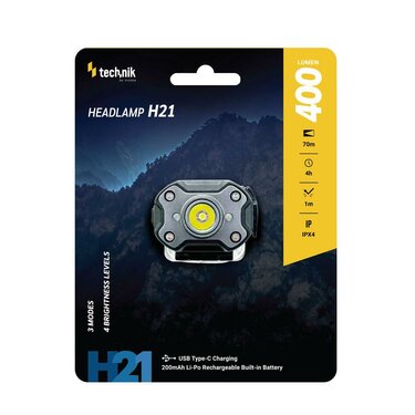 Čelovka Technik nabíjateľná H21 (400lm)
