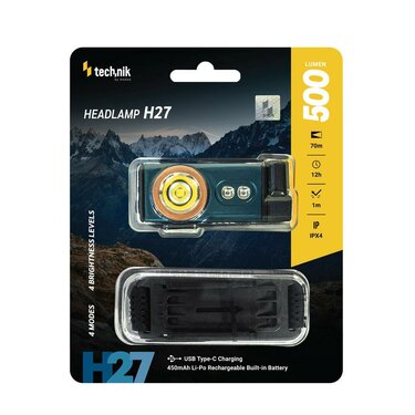 Čelovka Technik nabíjateľná H27 (500lm)