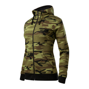 Mikina Camo Zipper dámska CZ green camo