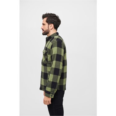 Bunda Brandit Lumberjacket zelená/čierna