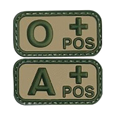 Patch PVC khaki krvná skupina