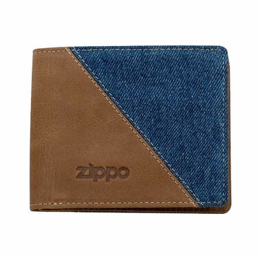 Peňaženka Zippo kožená denim 44156