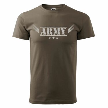 Tričko ARMY hnedé