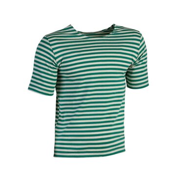 Námornícke tričko pásikavé KR zeleno-biele