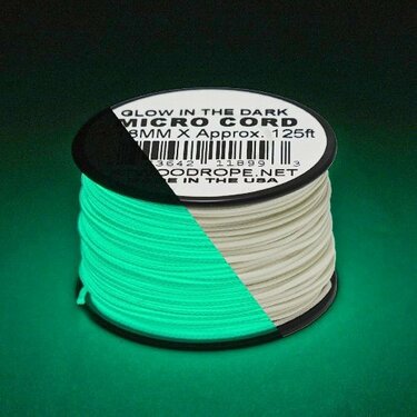 Micro cord 1.18 mm Atwood Uber Glow 125ft biely 