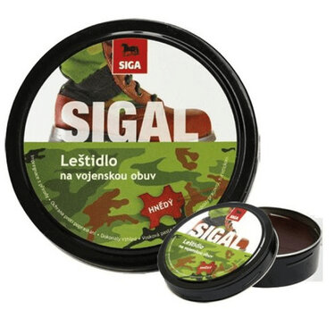Vojenské leštidlo na obuv SIGA (BOX) 250g - hnedé