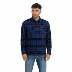 Flanelová košeľa Vintage Industries Sem Kobalt Check