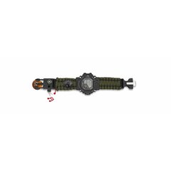 Hodinky digi s paracordom Barbaric 6v1 survival olive