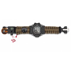 Hodinky digi s paracordom Barbaric 6v1 survival coyote