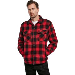 Bunda Brandit Lumberjacket červená/čierna