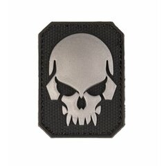 Nášivka na suchý zips - patch Skull 3D čierna