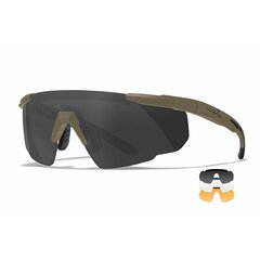 Taktické okuliare WileyX Saber Advanced Tan smoke/clear/rust