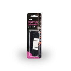 Šnúrky VM Footwear ploché čierne 125cm