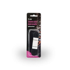 Šnúrky VM Footwear ploché čierne 155cm
