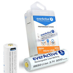 Nabíjacia USB 18650 batéria EverActive 3200mAh