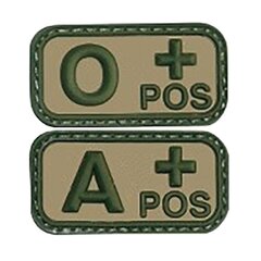 Patch PVC olive krvná skupina