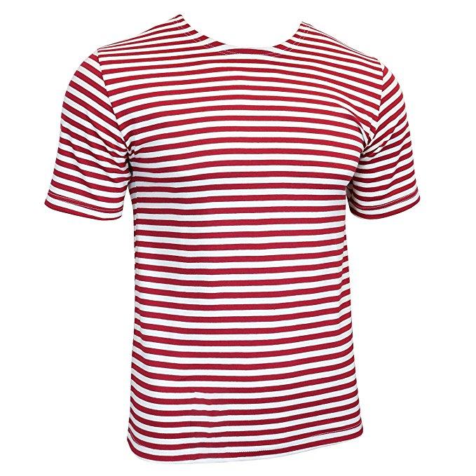 Námornícke tričko pásikavé KR červeno-biele